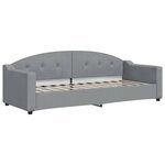 vidaXL Lit de jour avec matelas gris clair 80x200 cm tissu