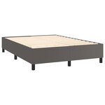 vidaXL Sommier à lattes de lit avec matelas et LED Gris 140x200 cm