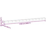 vidaXL Jardinière surélevée 1164 x 50 x 36 cm Acier galvanisé