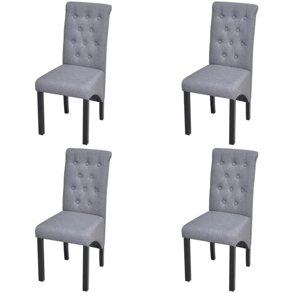 vidaXL Chaises à manger lot de 4 gris clair tissu