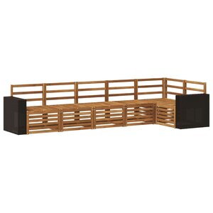 vidaXL Ensemble de canapés d'extérieur 6 pc Naturel Polyester