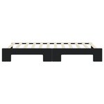 vidaXL Lit de jour avec gigogne sans matelas noir 90x200 cm