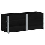 vidaXL Jardinière noir 150x50 cm bois massif de pin