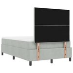 vidaXL Lit à ressorts avec matelas Gris clair 120 x 200 cm Velours