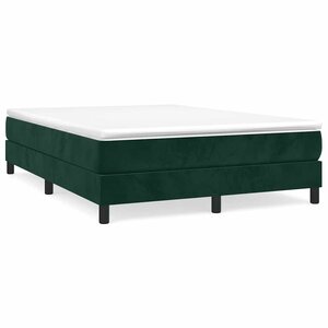 vidaXL Cadre de lit vert foncé 140x190 cm velours