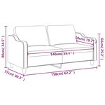 vidaXL Canapé à 2 places Marron 140 cm Tissu