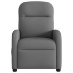vidaXL Fauteuil inclinable électrique Gris foncé Tissu