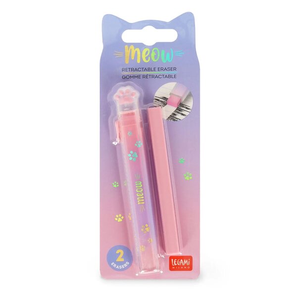 Legami SERP0001 - Gomme rétractable avec recharge - Meow