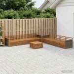 vidaXL Ensemble de canapés d'extérieur 9 pc Naturel