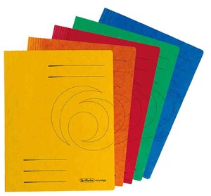 10x chemise à lamelles easyergo, A4, carton jaune HERLITZ