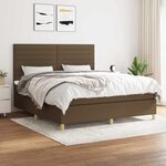 vidaXL Sommier à lattes de lit avec matelas Marron foncé 180x200 cm