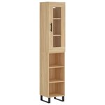 vidaXL Buffet haut Chêne sonoma 34 5x34x180 cm Bois d'ingénierie