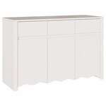 vidaXL Buffet Drammen Blanc 114 x 43 x 75.5 cm Bois de pin massif