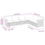 vidaXL Salon de jardin avec coussins 6 Pièces beige résine tressée