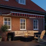 vidaXL Auvent rétractable électrique Orange  Noir et Blanc 3 5 x 2 5 m