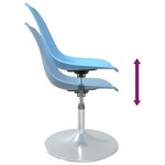 vidaXL Chaises à manger pivotantes lot de 4 bleu PP