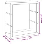 vidaXL Portant de bois de chauffage noir 55x30x61 cm acier