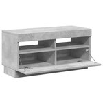 vidaXL Meuble TV avec lumières LED gris béton 80x35x40 cm
