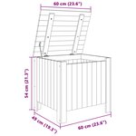 vidaXL Boîte de rangement avec couvercle RANA blanc bois massif de pin