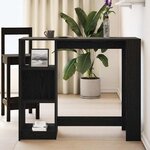 vidaXL Table de bar Chêne noir 124 x 46 x 103.5 cm Bois d'ingénierie