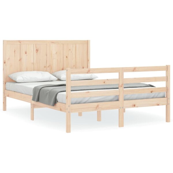 vidaXL Cadre de lit sans matelas 140x190 cm bois massif