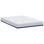vidaXL Matelas Blanc  bleu 160 x 200 cm Mousse