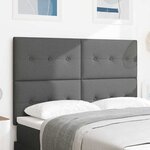 tête de lit capitonnée gris foncé 160 cm en tissu