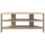 vidaXL MeubleTVd'Angle Chêne Sonoma 102x40 5x45cm Bois d'ingénierie