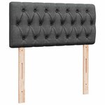 vidaXL Cadre de lit ottoman avec matelas gris foncé 100x200 cm tissu