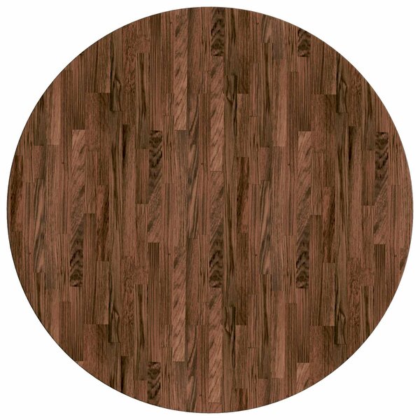 vidaXL Plateau de table Marron foncé Ø 50 x 4 cm Bois de chêne massif