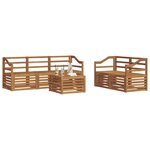 vidaXL Ensemble de canapés d'extérieur 6 pc Naturel