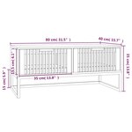 vidaXL Table basse blanc 80x40x35 cm Bois d'ingénierie et fer