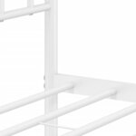 vidaXL Cadre de lit métal avec tête de lit blanc 90x190 cm