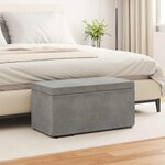 vidaXL Tabouret Gris clair 81 x 41 x 40 cm Velours et Bois Composite
