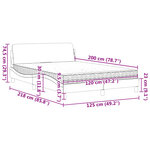vidaXL Lit avec matelas Dover blanc 120x200 cm similicuir