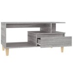 vidaXL Table basse Sonoma gris 90x49x45 cm Bois d'ingénierie