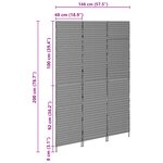Paravent vidaXL 3 panneaux pliable beige 146x200 cm en poly rattan