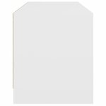 vidaXL Meuble TV avec portes en verre blanc 102x37x42 cm
