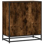 vidaXL Buffet chêne fumé 68x35x76 cm bois d'ingénierie et métal