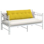 vidaXL Coussin de Dos Jaune 140 x 50 cm Tissu en velours côtelé