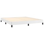 vidaXL Sommier à lattes de lit avec matelas Blanc 180x200cm Similicuir