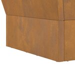 vidaXL Foyer Carré 40x40x30 cm en Acier Vieilli