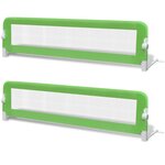 vidaXL Barrière de lit de sécurité pour tout-petits 2Pièces Vert 150x42cm