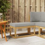 vidaXL Banc de Jardin Bois d'Acacia Massif Blanc