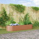 vidaXL Jardinière surélevée Marron 240 x 80 x 44 cm Acier