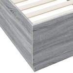 vidaXL Cadre de lit avec LED sans matelas sonoma gris 100x200 cm