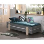 4 Lits Modulo Arrow Gris Empilables 90x200 L 203 6 x Lg 93 8 x H 27 5 cm