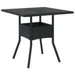 vidaXL Ensemble de salle à manger de jardin 3 pièces en poly rattan noir
