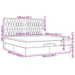 VidaXL Cadre de lit ottoman avec matelas gris foncé 160x200cm velours