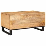 vidaXL Table basse Naturel 80 x 50 x 40 cm Bois de mangue massif